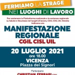 manifestazione Vicenza 20 luglio 2021